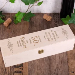 gravierte Geschenkbox zum Geburtstag - Rotwein ist... -