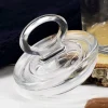 Gravierte Glasdose mit 3 Zeilen Wunschtext, Sprechblase und Herzen