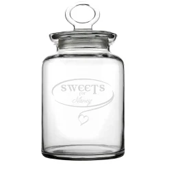 Gravierte Glasdose Sweets for... mit Wunschname