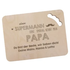 gravierter Bierkastendeckel aus Holz für Ihren Papa zum Vatertag