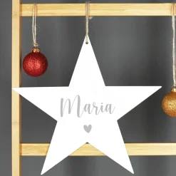 Gravierter Metallstern in 2 Farben und Größen mit Namensgravur