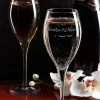 Graviertes Champagnerglas zur Hochzeit