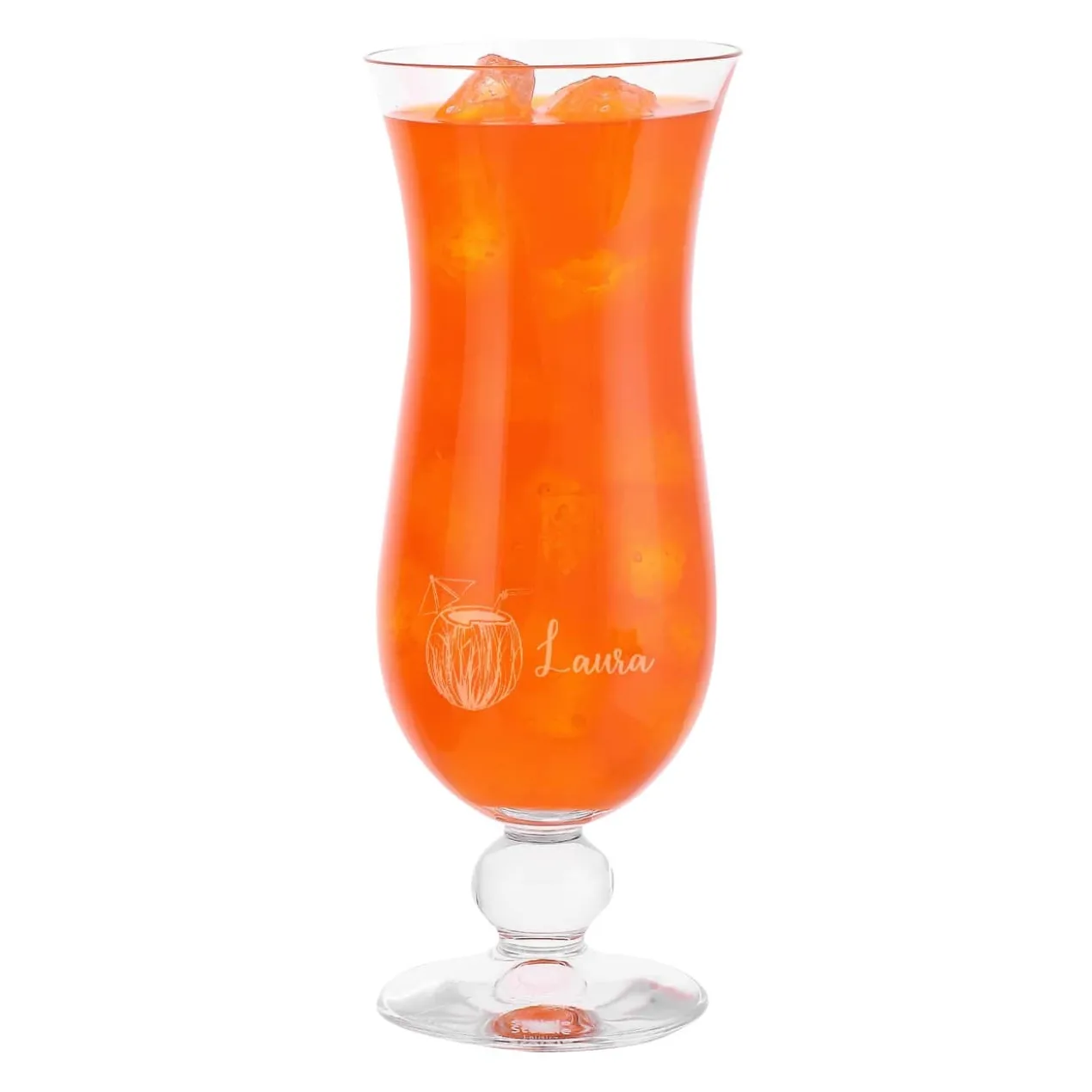 Graviertes Cocktailglas mit Wunschnamen Kokosnuss