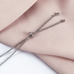 Graviertes Leonardo Armband mit 2 Zeilen Wunschtext | Silber oder Gold