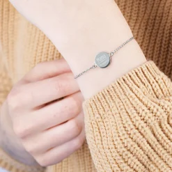 Graviertes Leonardo Armband mit 2 Zeilen Wunschtext | Silber oder Gold
