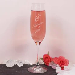 graviertes Sektglas Limited mit Wunschname