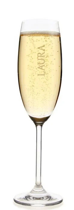 graviertes Sektglas mit Namen