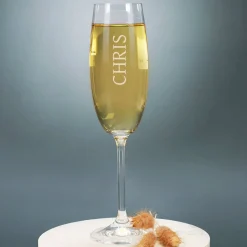 graviertes Sektglas mit Namen