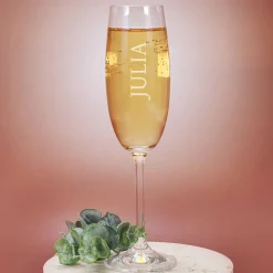 graviertes Sektglas mit Namen