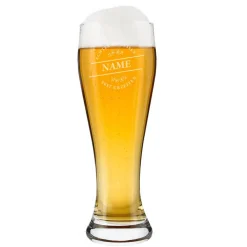 graviertes Weizenbierglas Echter Geniesser mit Wunschname