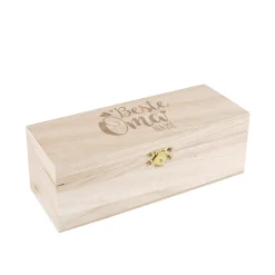Gravierte Teebox aus Holz für die beste Oma mit Wunschname personalisiert | 3 Fächer