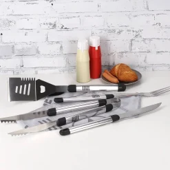 Grillset mit graviertem Koffer in zwei verschiedenen Größen