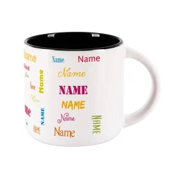 Großer Kaffeepott mit Ihrem Namen in verschiedenen Schriftarten