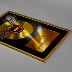 großes Blechschild für den besten Papa - Goldene Platte