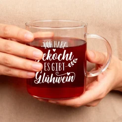 Großes Glühweinglas von Leonardo mit lustigem Spruch 'Ich habe gekocht' | Wichtelgeschenk