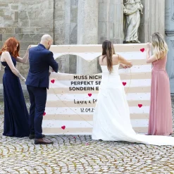 Großes Herzbanner zum Ausschneiden - Liebe muss echt sein