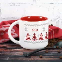 Große Tasse mit nordischem Motiv und Name