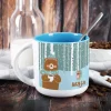 Große Tasse - Winterlandschaft und Bär - mit Name