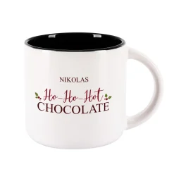Große weihnachtliche Tasse - Ho-Ho-Hot Chocolate - mit Ihrem Namen