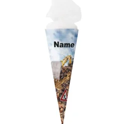 Große Zuckertüte mit Bagger