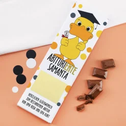300g Schokolade mit Geldumschlag - AbituriENTE mit Name, Abschlussjahr und Wunschtext