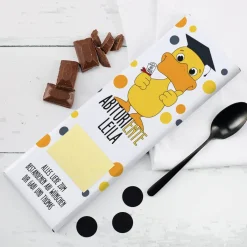 300g Schokolade mit Geldumschlag - AbituriENTE mit Name, Abschlussjahr und Wunschtext