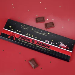 300g Schokolade mit Weihnachtsmann und persönlichem Gruß