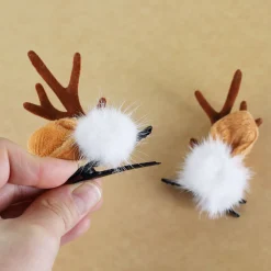 Haarclip Rentier mit oder ohne Glöckchen