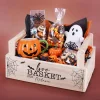 Halloween Boo Basket personalisiert | Geschenkkorb aus Holz zum selbst befüllen