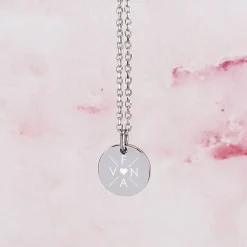 Halskette mit Initialen & Herz - Familienkette - wahlweise in Gold & Silber