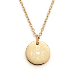 Halskette mit Initialen & Herz - Familienkette - wahlweise in Gold & Silber