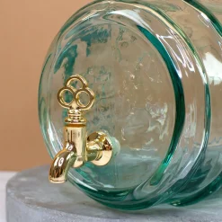 Handgefertigtes Whisky Fass aus recyceltem Glas mit Name & Jahr personalisiert | Geschenk für Männer