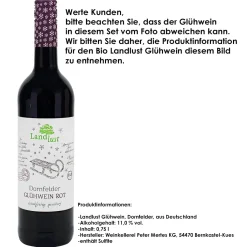Hand in Hand zum Glühweinstand - Geschenkset zu Weihnachten mit Glühwein, Tassen und Box