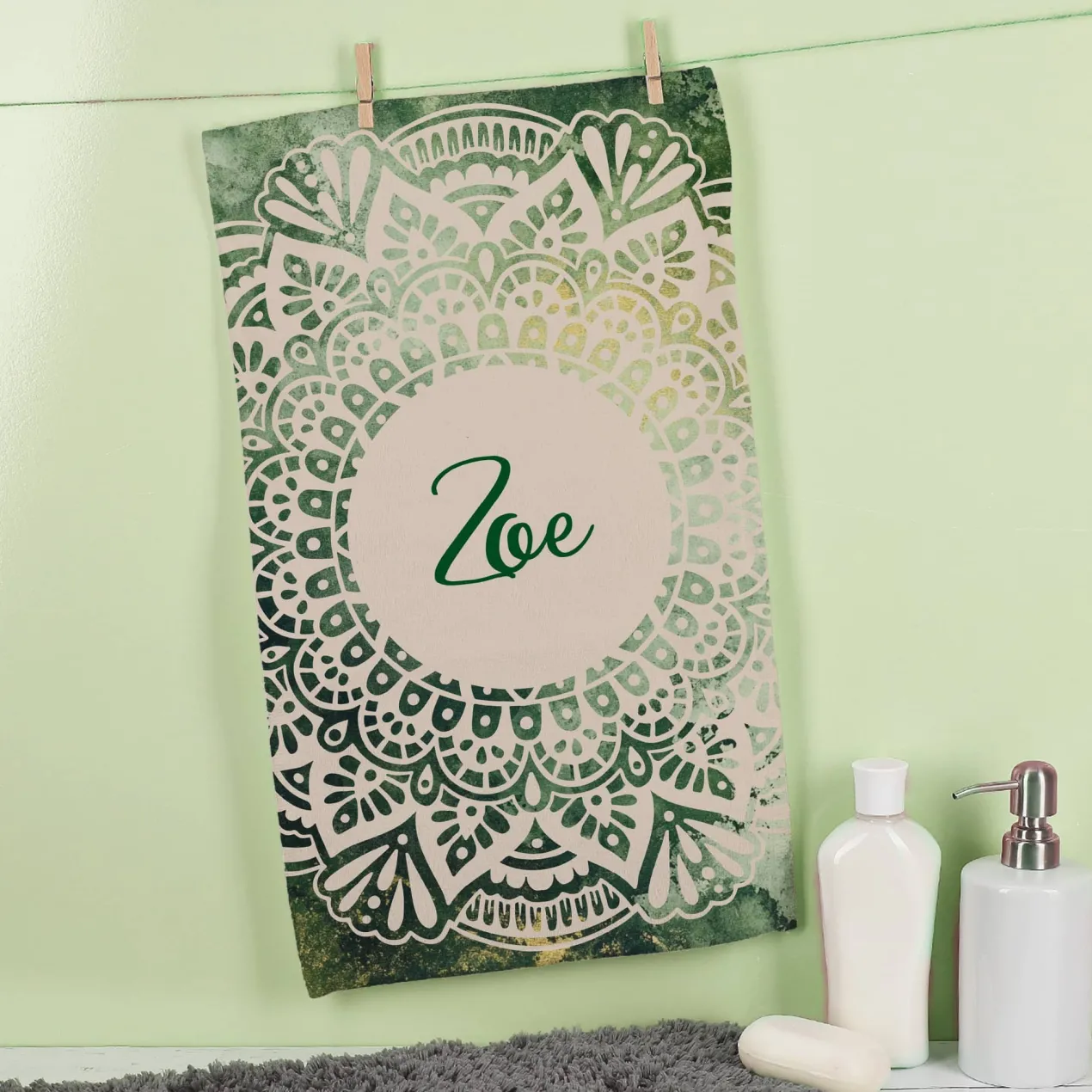 Handtuch mit Mandala-Motiv in verschiedenen Farben und Mustern - perfekt für Ramadan