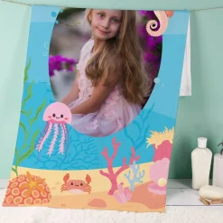 Handtuch mit Unterwasserwelt und Foto in 3 Größen