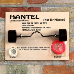 Hantel nur für Männer als tolles Spaßgeschenk