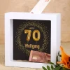 Happy 70 - Bilderrahmen Spardose zum 70. Geburtstag mit Name, 15x15cm