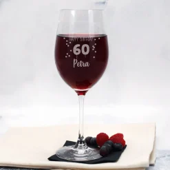 Happy Birthday 60 - Biorebe Geschenkset mit Weinglas in Geschenkbox | Nachhaltiger Wein