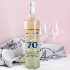Happy Birthday 70 - Bree Riesling mit Glückwunschtext