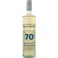 Happy Birthday 70 - Bree Riesling mit Glückwunschtext