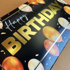 Happy Birthday - Geldgeschenk zum Geburtstag mit Goldprägung