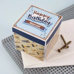 Happy Birthday - Geschenkbox für Handwerker als Verpackung für Geldgeschenke und Gutscheine