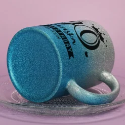 Happy Birthday - Glitzertasse mit Alter, Name & Wunschtext - 3 Farben zur Auswahl