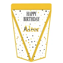 Happy Birthday - kleine Geschenktüte zum Geburtstag - mit Schokolade oder Bonbons oder unbefüllt