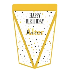 Happy Birthday - kleine Geschenktüte zum Geburtstag - mit Schokolade oder Bonbons oder unbefüllt
