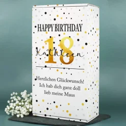 Happy Birthday - Lillet Präsent mit gravierten Weinglas und toller Geschenkverpackung