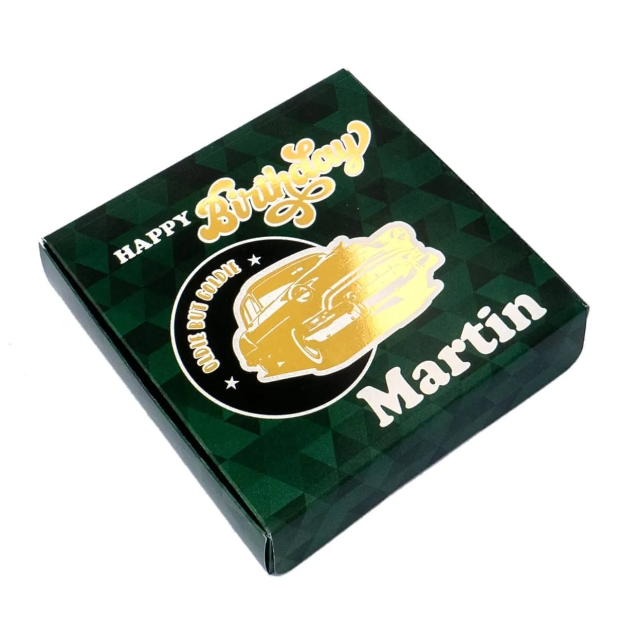 Happy Birthday - Oldie but Goldie - Geldgeschenkbox mit Goldprägung