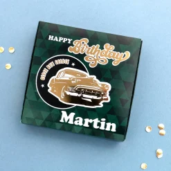 Happy Birthday - Oldie but Goldie - Geldgeschenkbox mit Goldprägung