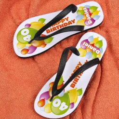 Happy Birthday Sandalen mit Name und Alter