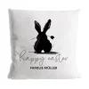 Happy Easter - Flauschkissen mit Osterhase & Wunschtext